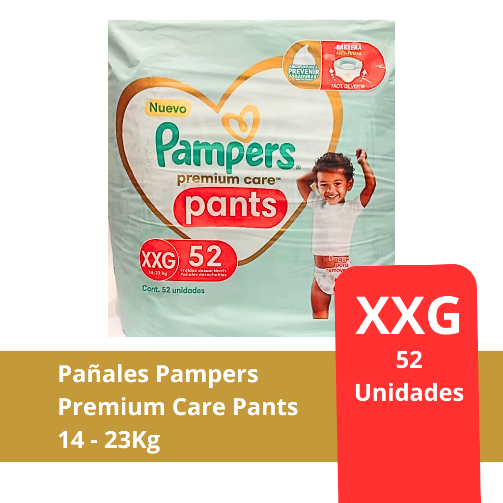 Pampers Premium Care Pants XXG, 52 unidades